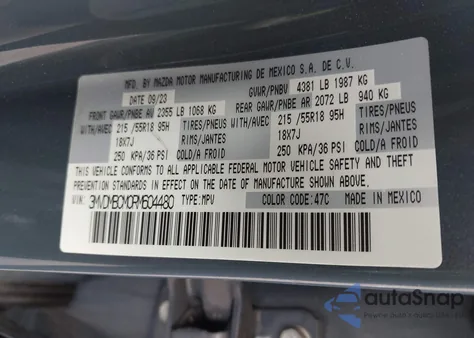 2024 Mazda Cx-30 2.5 S Carbon Edition from USA, damaged, VIN 3MVDMBCM0RM604480